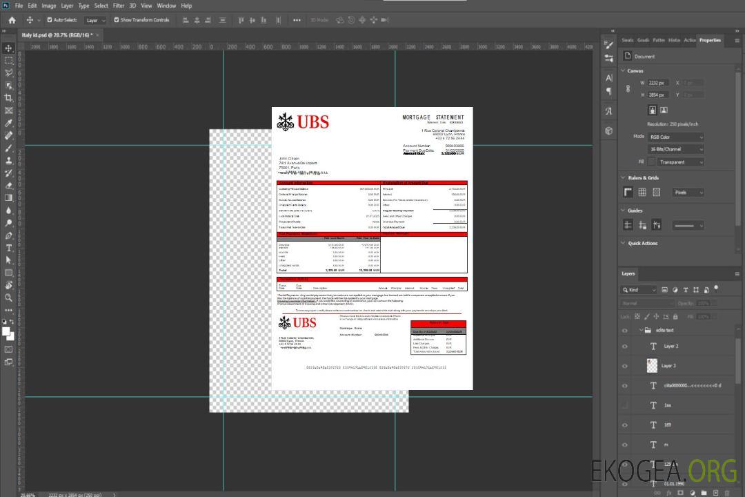 France Relevé hypothécaire de la banque UBS scr template France Relevé hypothécaire de la banque UBS scr template